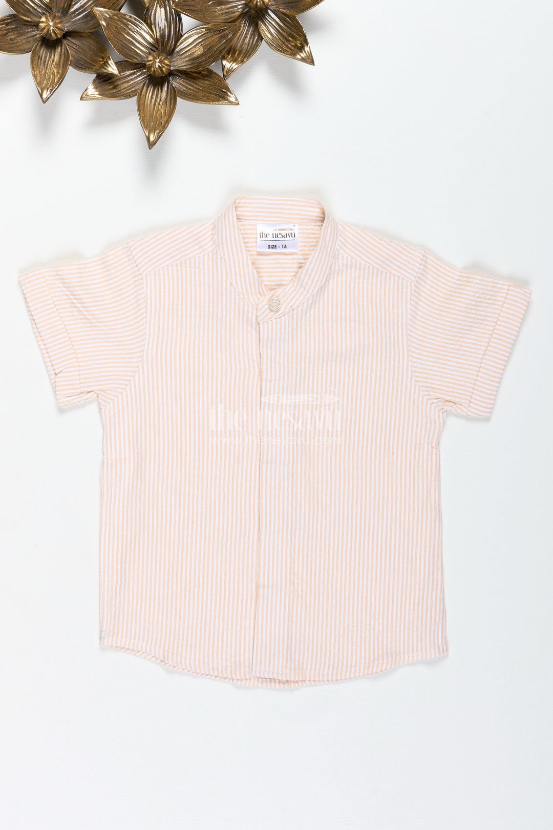 The Nesavu Boys Cotton Shirt Boys Shirt for Casual Ethnic Wear and Summer Gatherings Nesavu Nesavu Boys Cotton Shirt Seersucker Breathable Ethnic Top Summer Functions Casual Wear