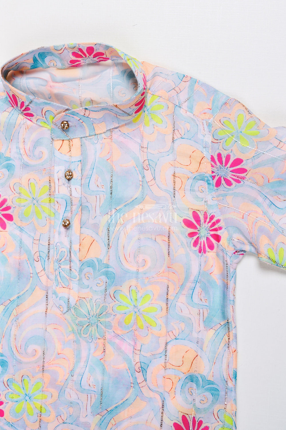 The Nesavu Boys Dothi Set Boys Silk Blend Dhoti Kurta Set with Embroidery for Festive Occasions Nesavu Nesavu boys embroidered dhoti kurta set silk blend perfect ethnic day festive family events