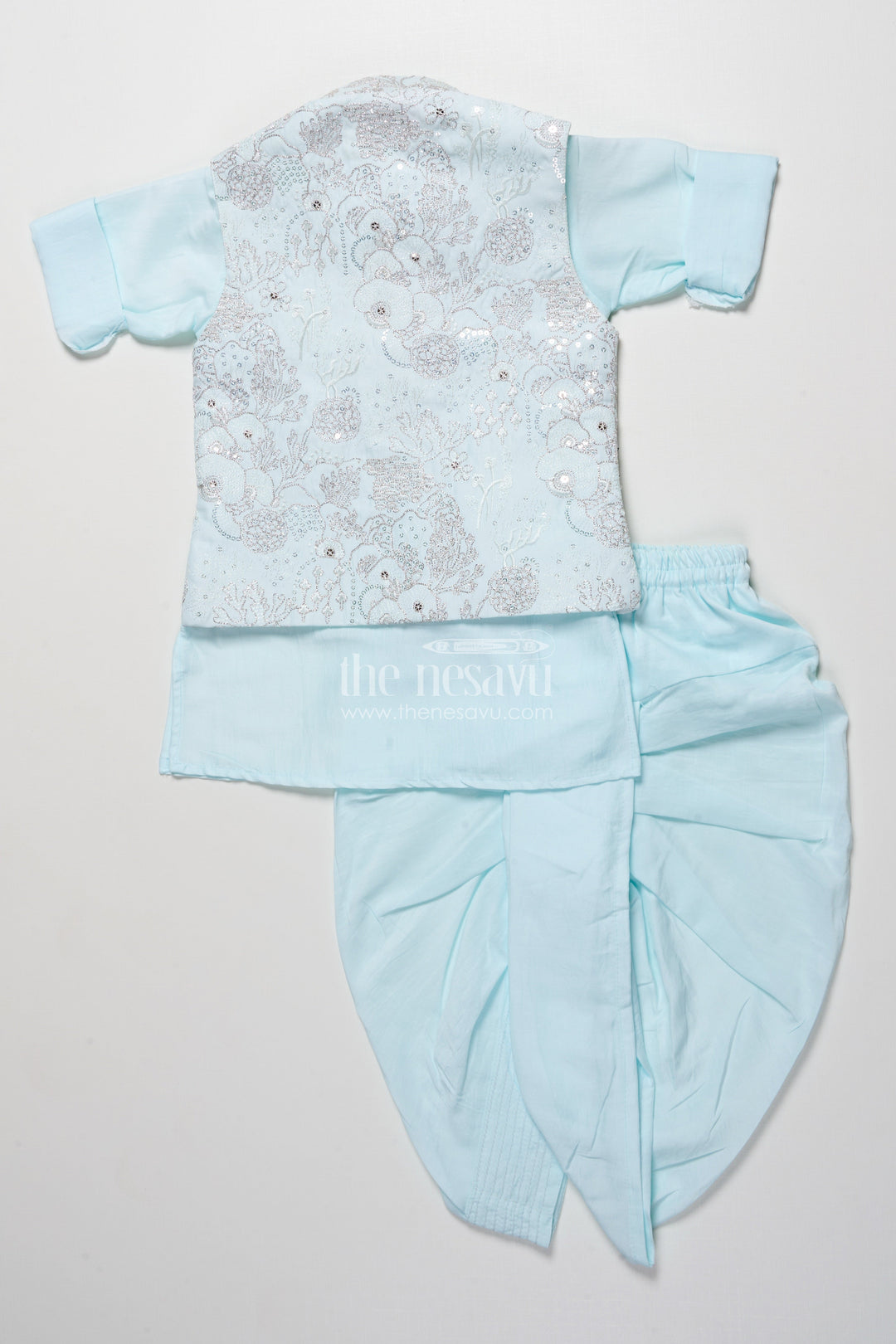 The Nesavu Boys Jacket Sets Boys Silk Blend Jacket Set for Festive Occasions and Weddings Nesavu Nesavu boys silk blend jacket set embroidered designer jacket weddings festive occasions