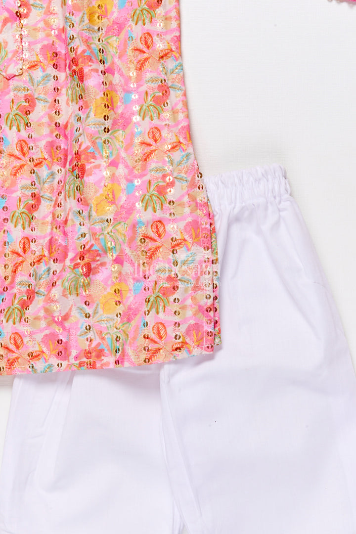 The Nesavu Boys Kurtha Set Boys Silk Blend Kurta Set with Digital Print for Festive Weddings Nesavu Nesavu embroidered digital print boys kurta set festive silk blend outfit weddings cultural events