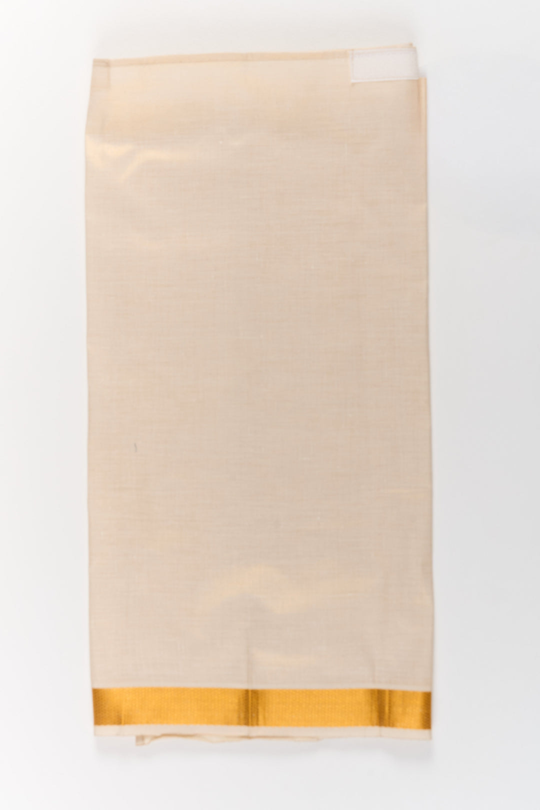 The Nesavu Boys Vesti Boys Silk Blend Vesti with Radiant Gold Border for Cultural Occasions Nesavu Boys Silk Blend Vesti Radiant Gold Zari Border Festive Wear | The Nesavu