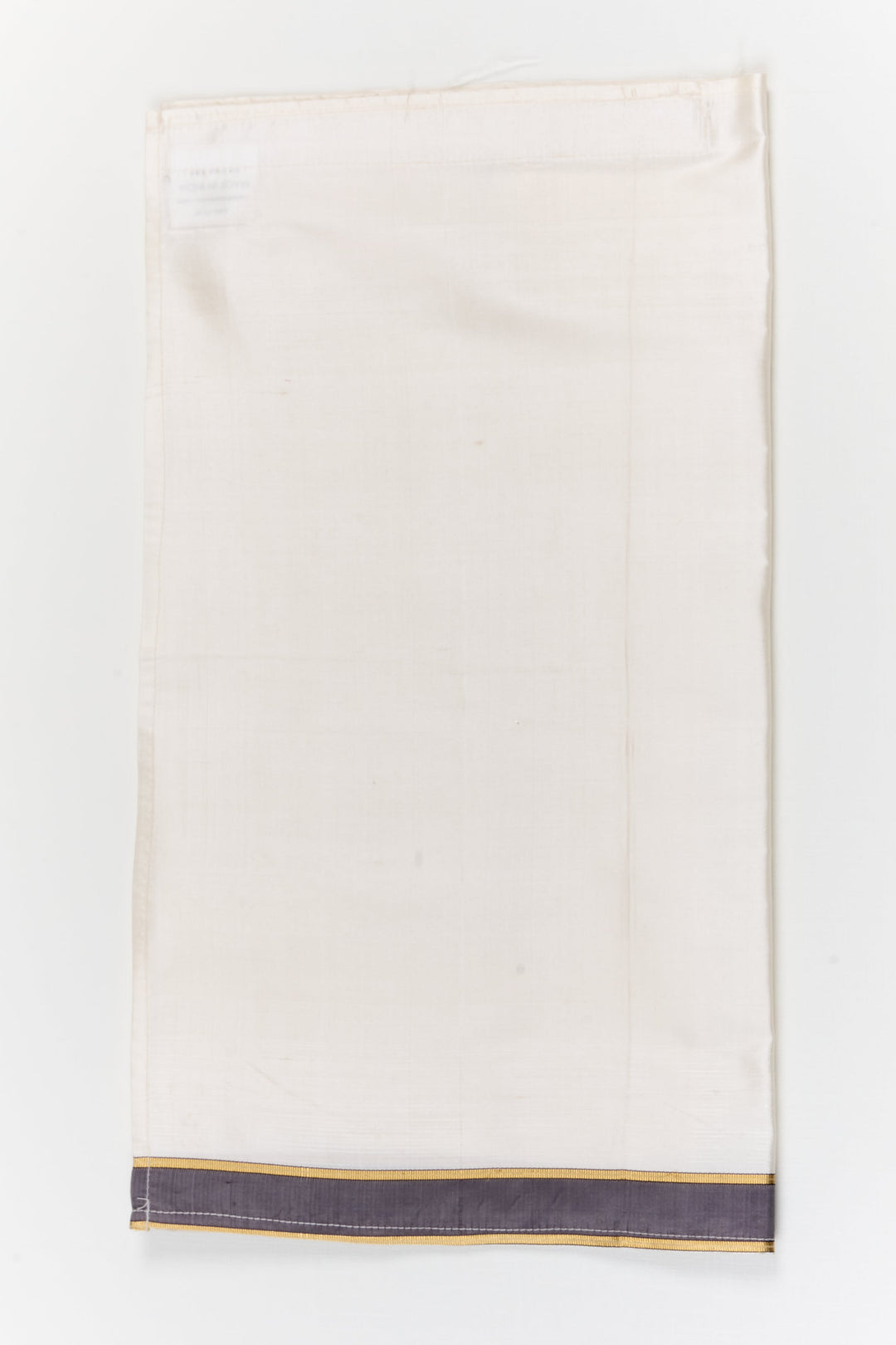 The Nesavu Pure Silk Vesti Boys Silk Dhoti for Traditional Events and Temple Visits Nesavu 16 (1Y) / White / Pure Silk D086C-16 Nesavu boys silk dhoti – traditional wear for temple visits, poojas, and cultural events