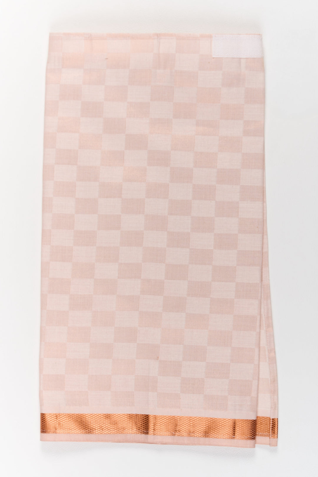 The Nesavu Boys Vesti Boys Silk Dhoti with Copper Gold Zari Border for Weddings and Festivals Nesavu Boys Silk Dhoti Copper Gold Zari Border Traditional Festive Wear | The Nesavu