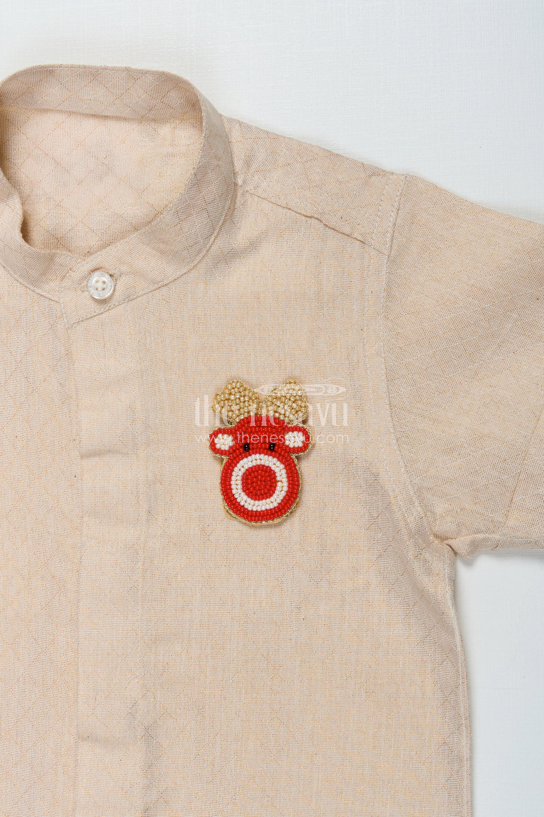 The Nesavu Boys Silk Shirt Boys Silk Shirt for Ethnic Functions and Formal Wear Nesavu Nesavu boys plain tissue silk shirt for ethnic festivals and traditional celebrations