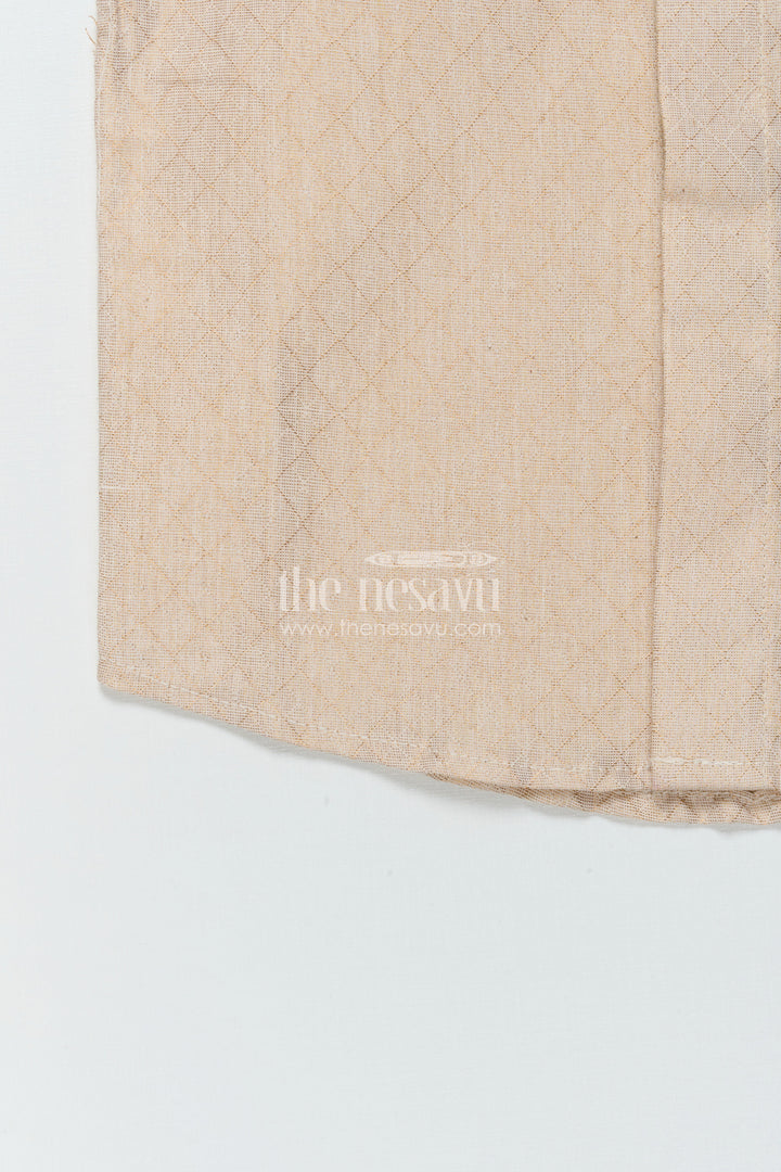 The Nesavu Boys Silk Shirt Boys Silk Shirt for Ethnic Functions and Formal Wear Nesavu Nesavu boys plain tissue silk shirt for ethnic festivals and traditional celebrations