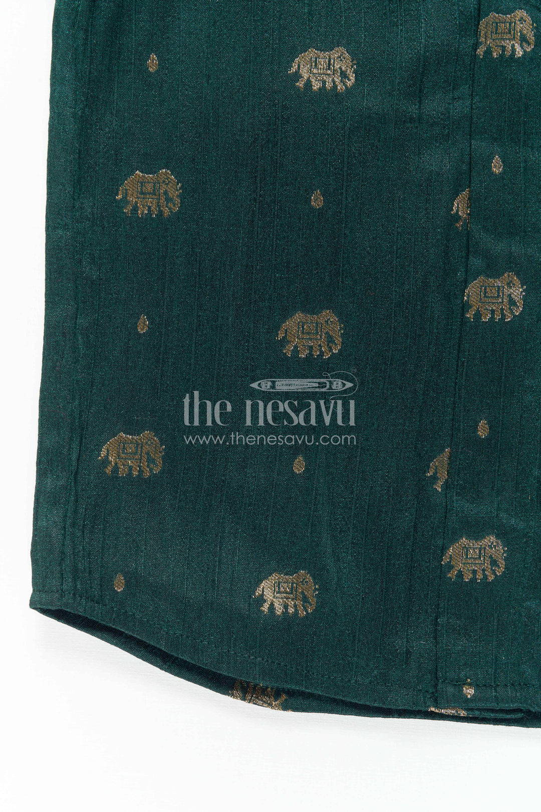 The Nesavu Boys Silk Shirt Boys Silk Shirt for Festive Celebrations and Traditional Gatherings Nesavu Nesavu Boys Raw Silk Shirt With Jacquard Elephant Butta Design For Festive Occasions