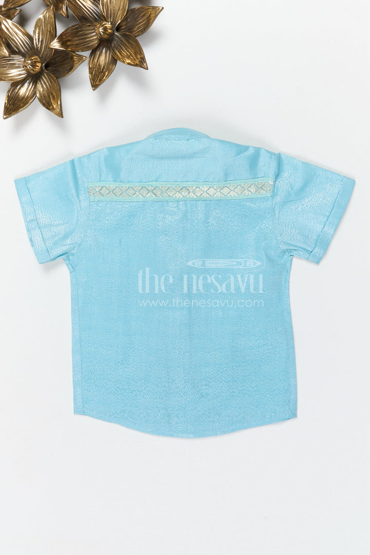 The Nesavu Boys Silk Shirt Boys Silk Shirt for Festive Family Gatherings Nesavu Nesavu Boys Tissue Silk Shirt For Festive Family Gatherings Weddings And Special Occasions