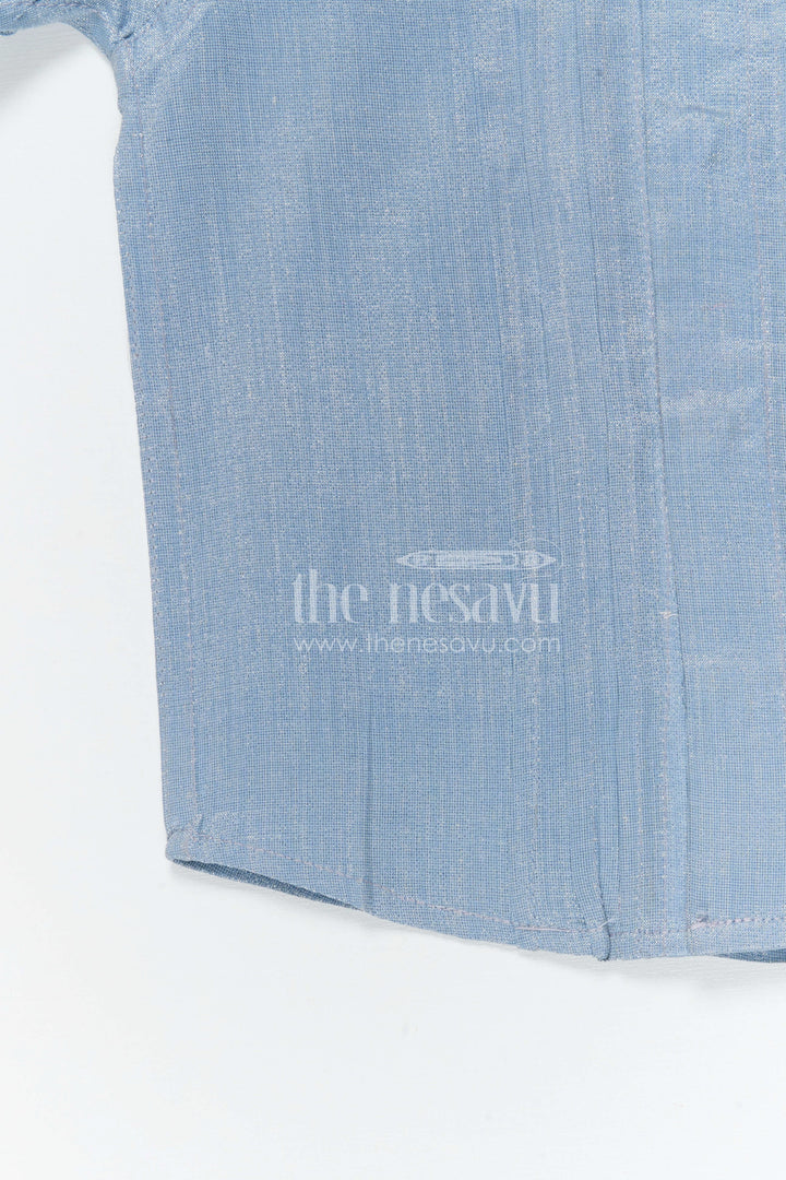 The Nesavu Boys Silk Shirt Boys Silk Shirt for Wedding and Festive Wear Nesavu Nesavu Boys Tissue Silk Shirt For Wedding Celebrations And Festive Traditional Occasions