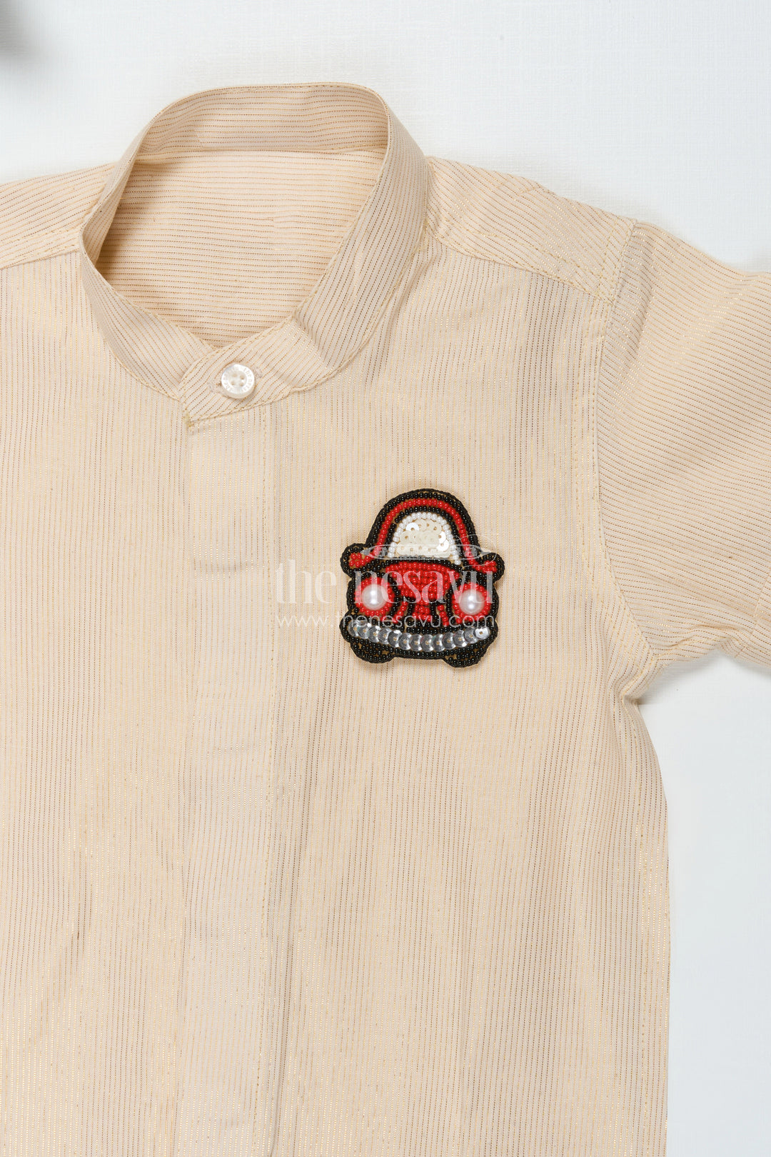 The Nesavu Boys Silk Shirt Boys Silk Shirt for Weddings and Traditional Functions Nesavu Nesavu boys tissue silk shirt for weddings, poojas, and traditional celebrations