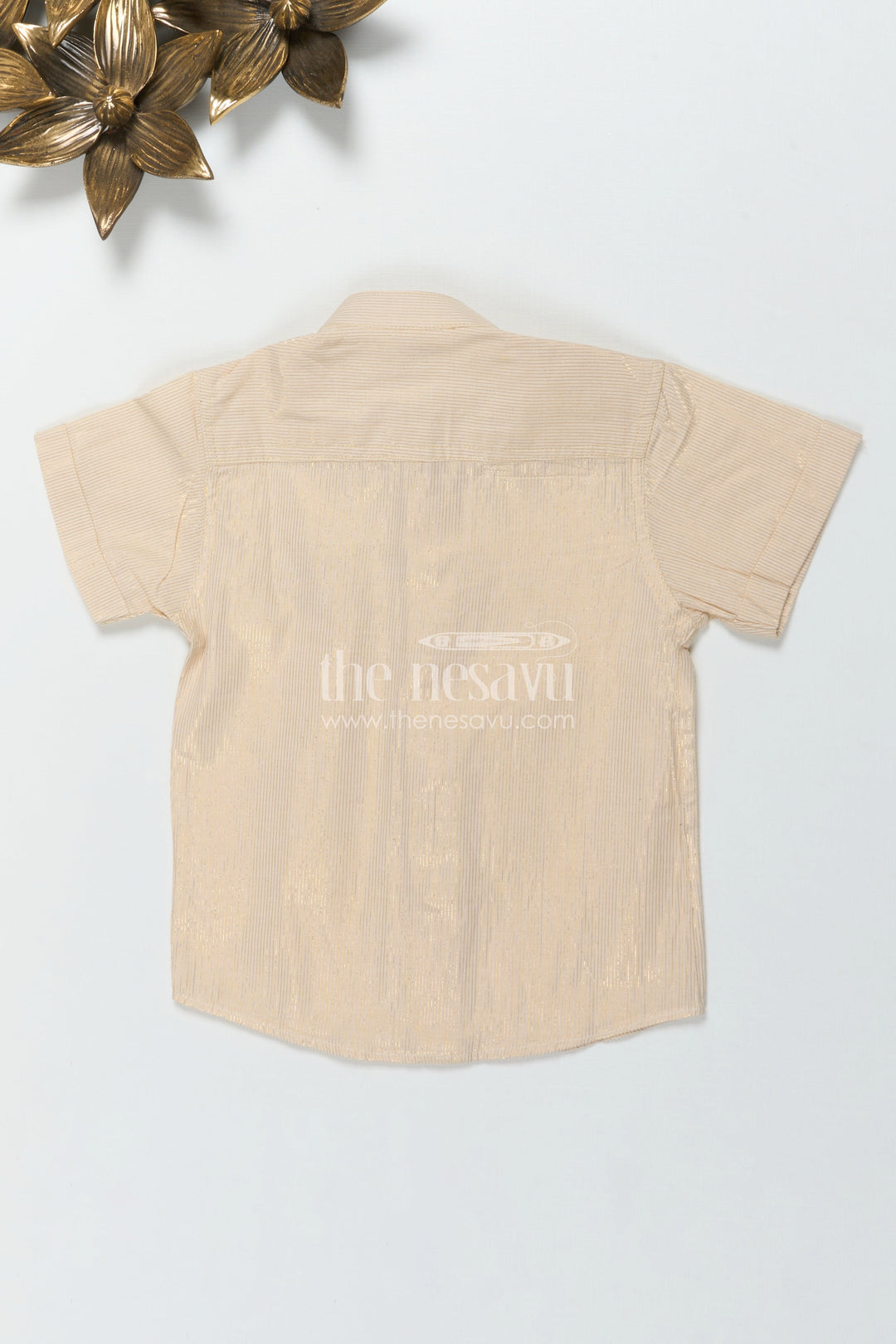 The Nesavu Boys Silk Shirt Boys Silk Shirt for Weddings and Traditional Functions Nesavu Nesavu boys tissue silk shirt for weddings, poojas, and traditional celebrations