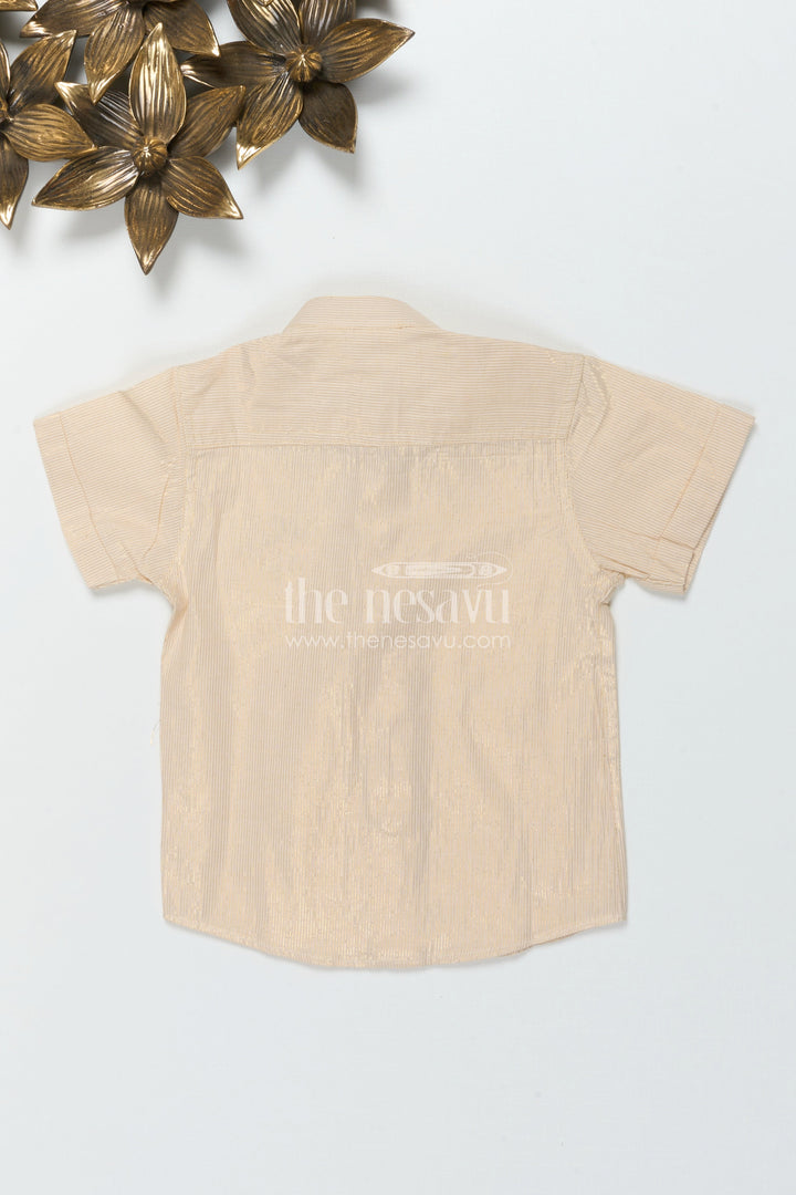The Nesavu Boys Silk Shirt Boys Silk Shirt for Weddings and Traditional Functions Nesavu Nesavu boys tissue silk shirt for weddings, poojas, and traditional celebrations
