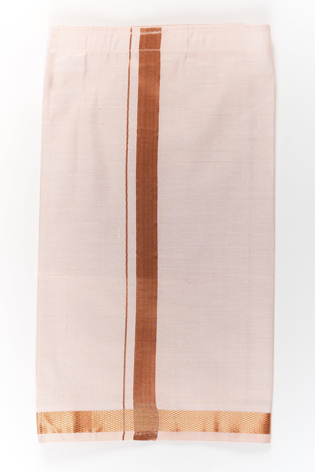 The Nesavu Boys Vesti Boys Silk Vesti with Copper Zari Border for South Indian Festivals Nesavu 18 (2Y) / Beige D014B-18 Boys Silk Vesti Copper Zari Border South Indian Weddings Festivals | The Nesavu