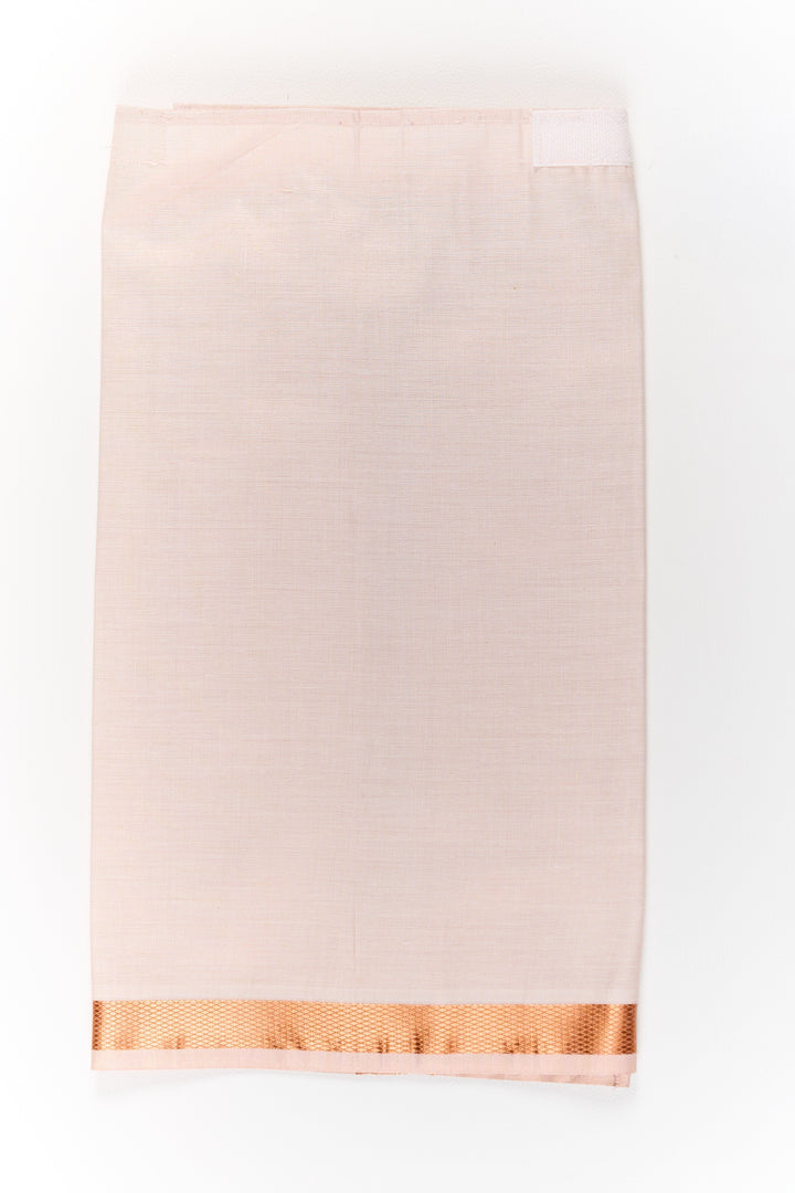 The Nesavu Boys Vesti Boys Silk Vesti with Copper Zari Border for South Indian Festivals Nesavu Boys Silk Vesti Copper Zari Border South Indian Weddings Festivals | The Nesavu