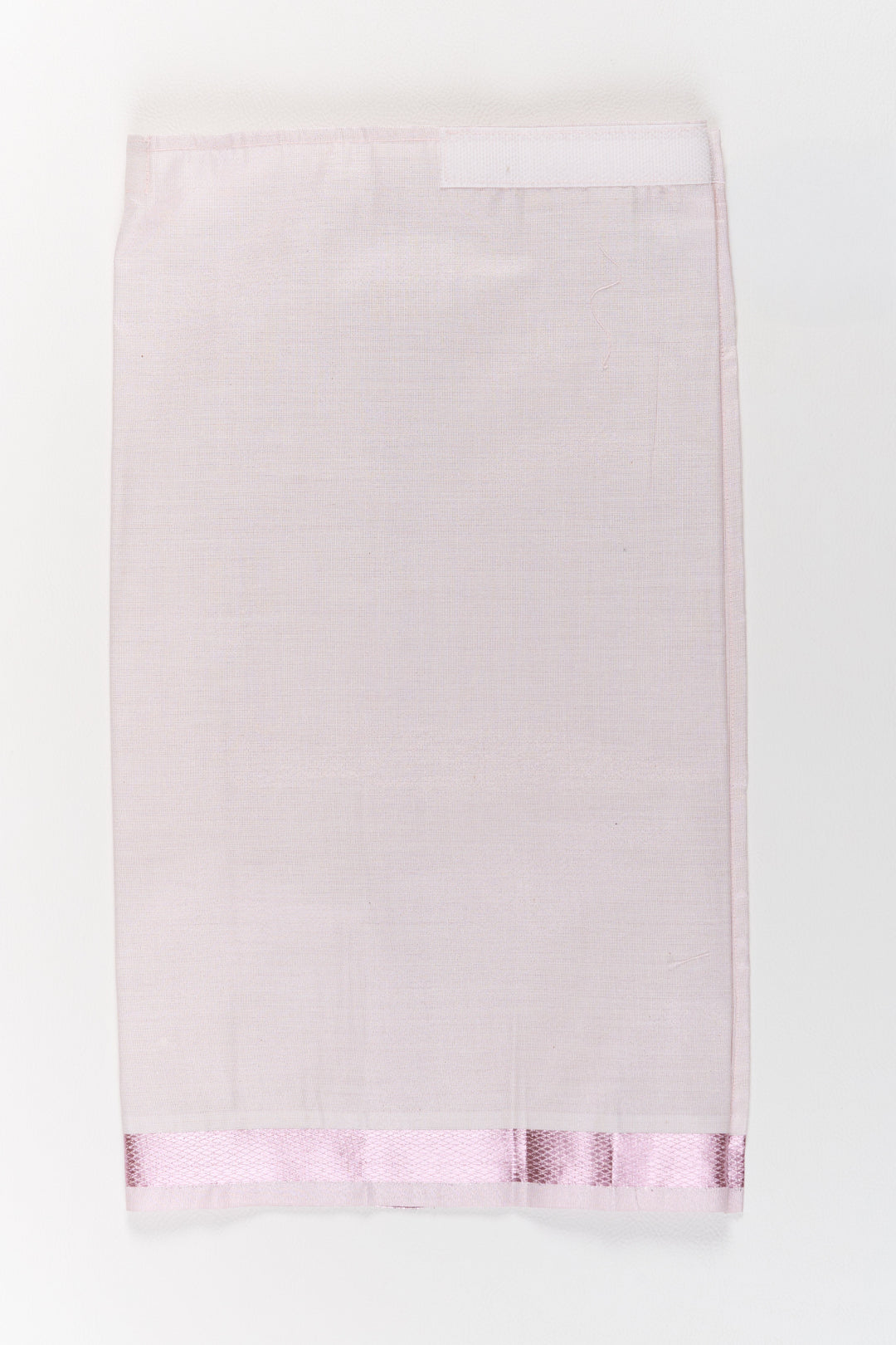 The Nesavu Boys Vesti Boys Silk Vesti with Light Pink Zari Border for Traditional Ceremonies Nesavu Boys Silk Vesti Light Pink Zari Border Adi Traditional Ceremonies Festivals | The Nesavu