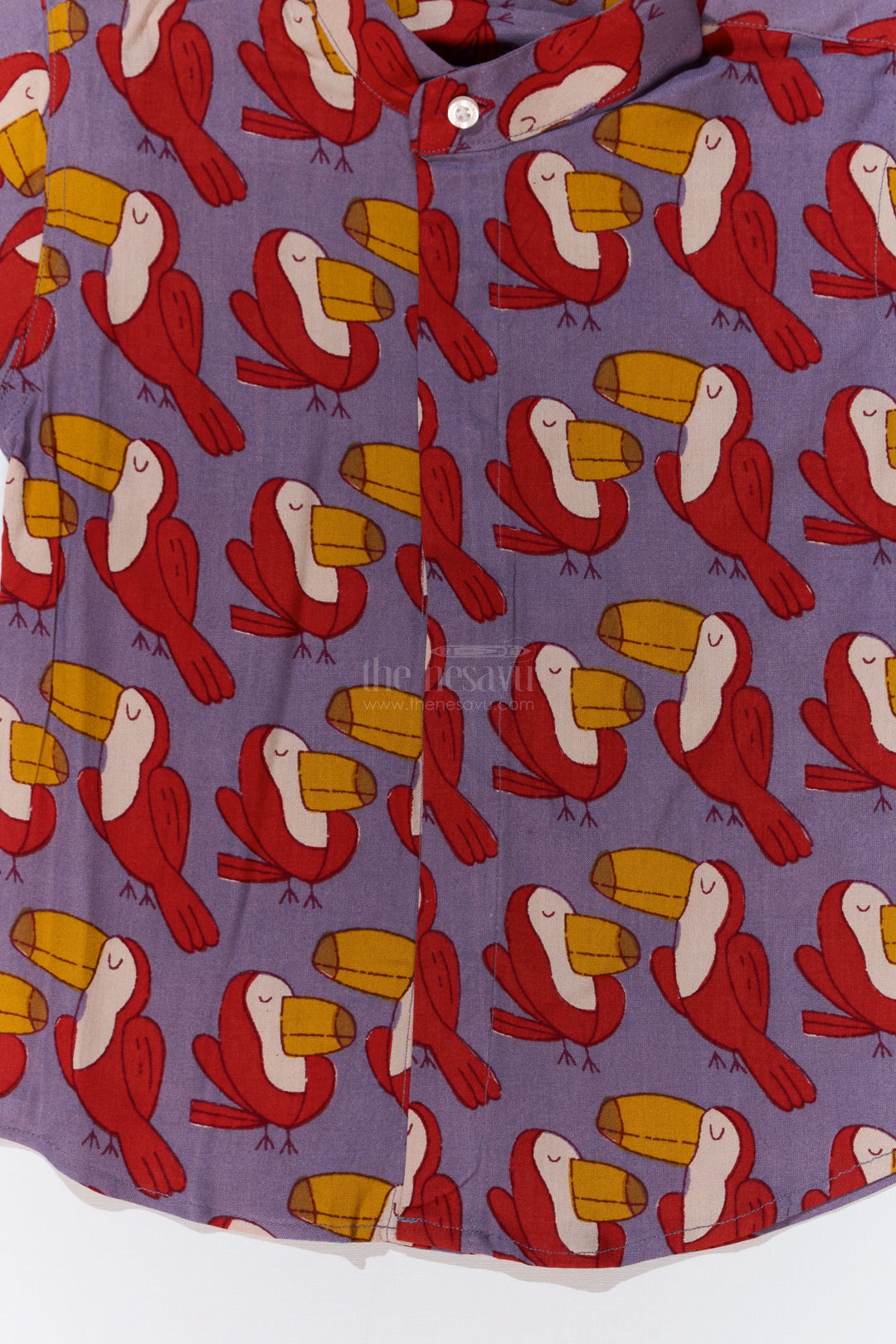 The Nesavu Boys Cotton Shirt Boys Smart Casual Shirts Men’S Style with Toucan Print in Soft Rayon for a Trendy Look Nesavu Boys Smart Casual Shirt Toucan Print Soft Rayon Stylish Outings | The Nesavu