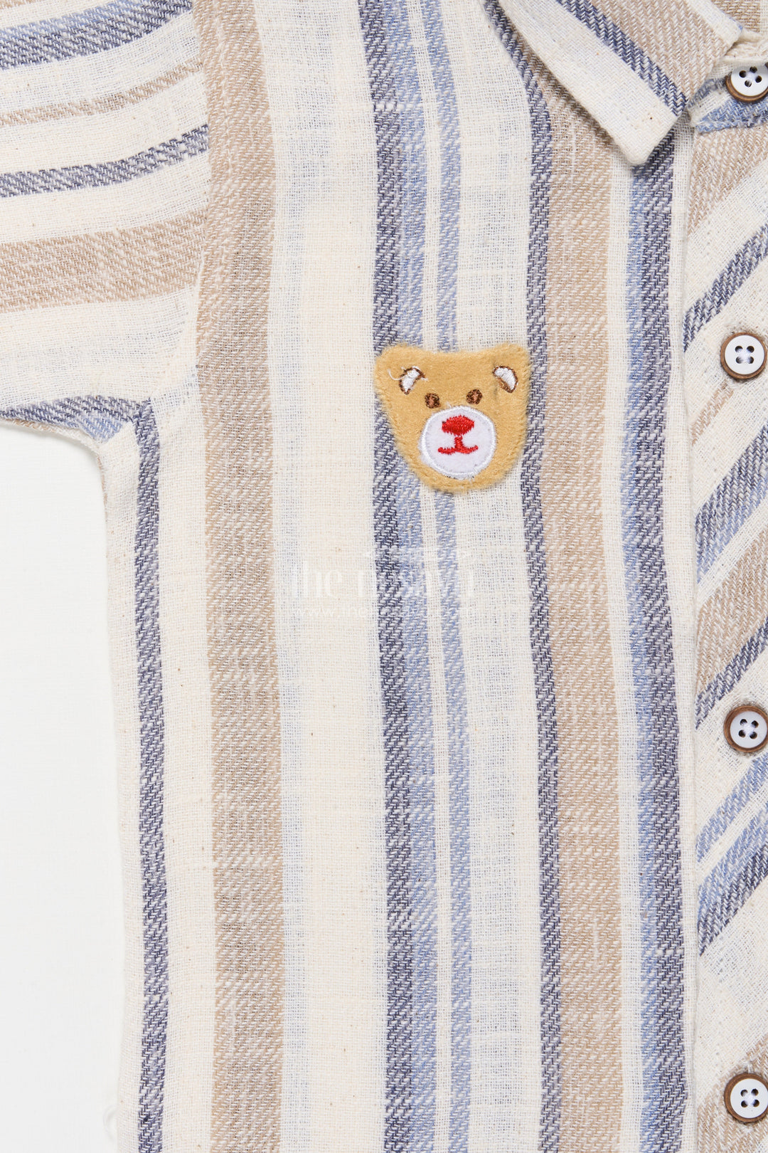 The Nesavu Boys Casual Set Boys Striped Cotton Casual Set for Summer Comfort and Family Functions Nesavu Nesavu boys striped cotton outfit ethnic casual wear temple visits summer outings