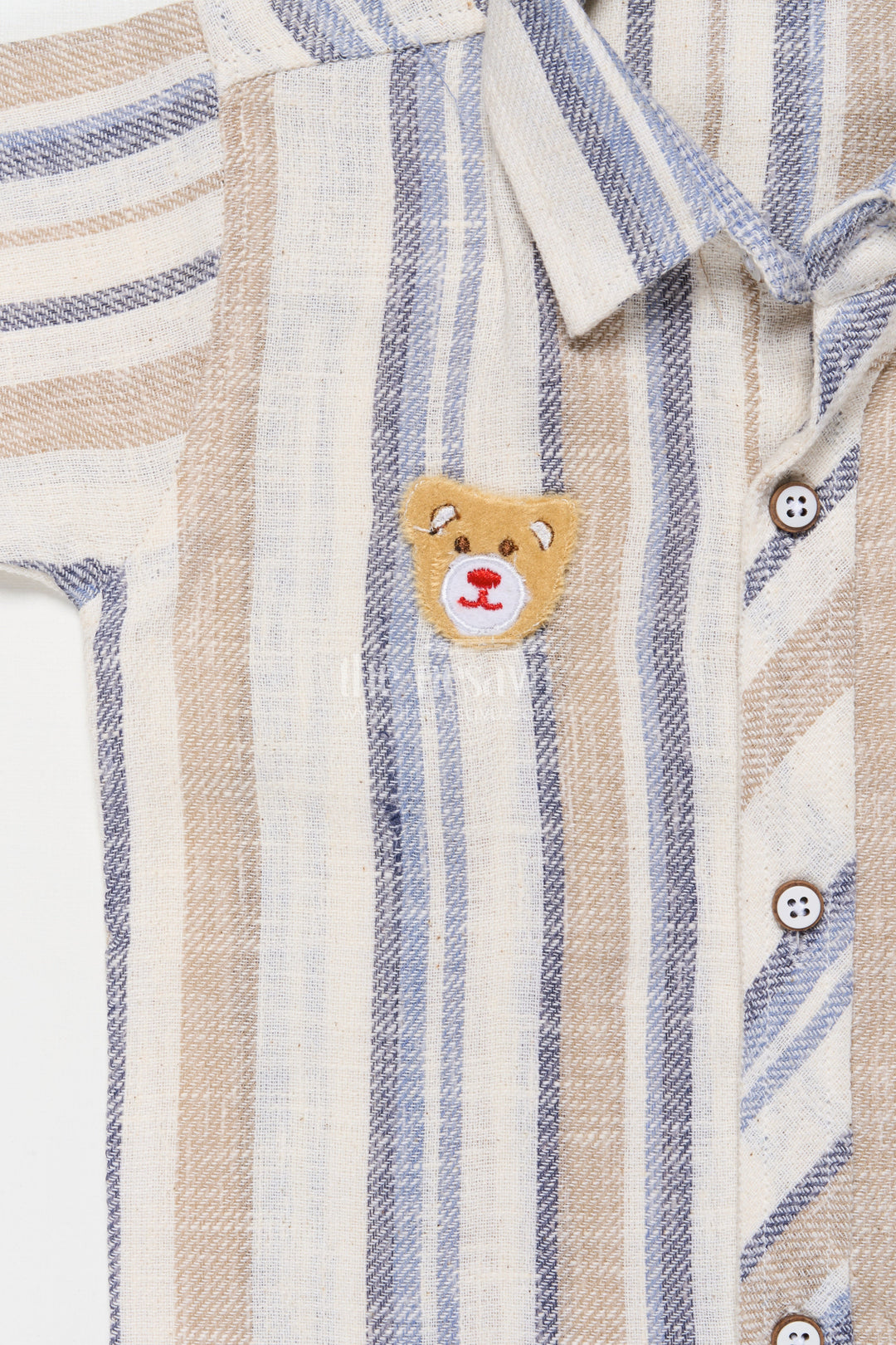 The Nesavu Boys Casual Set Boys Striped Outfit for Casual Events and Everyday Dressing Nesavu Nesavu boys striped cotton set shirt shorts everyday wear casual dressing