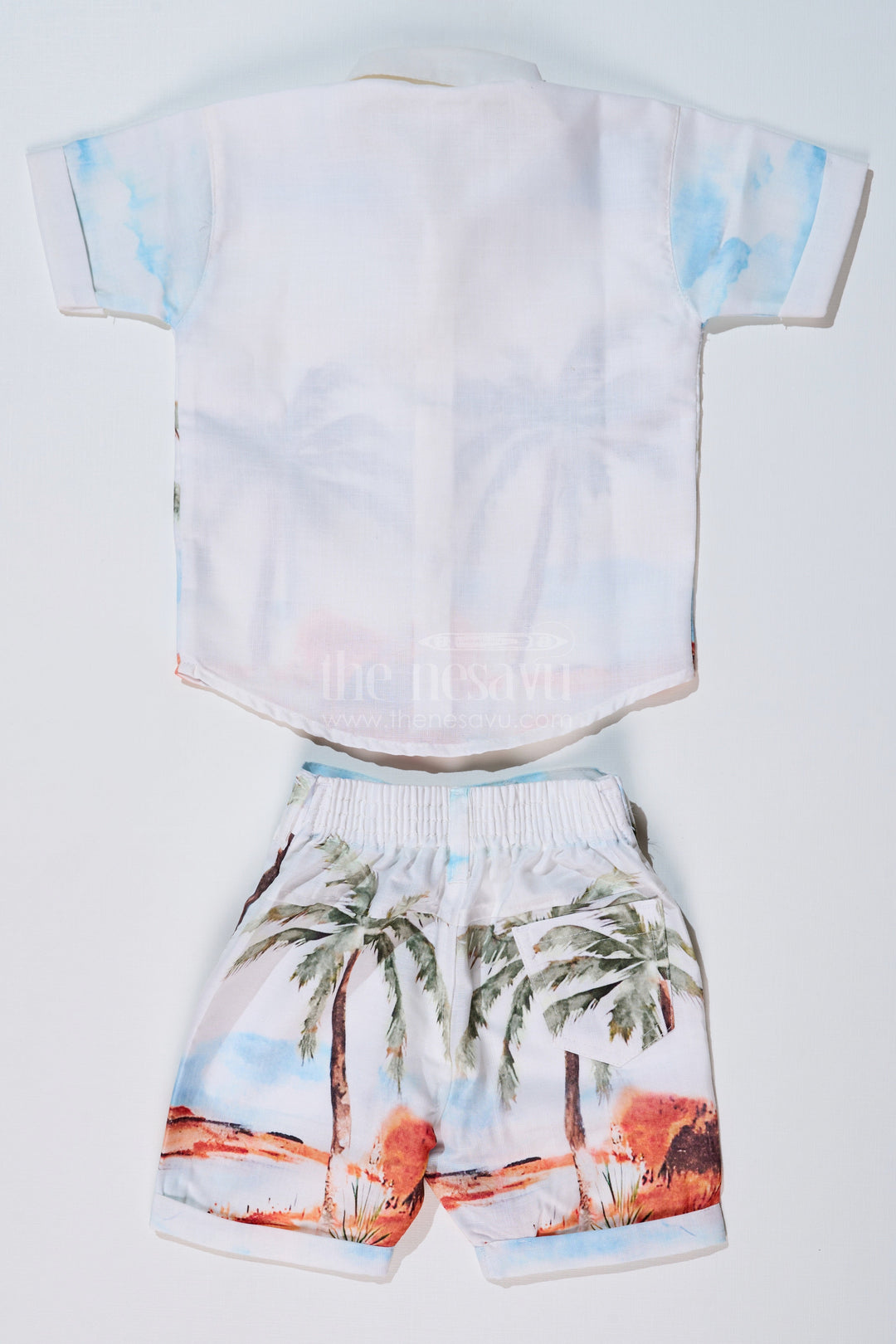 The Nesavu Boys Casual Set Boys Stylish Casual Shirts with Palm Tree Print and Matching Beach Shorts Nesavu Boys Stylish Casual Shirts Palm Tree Print Matching Beach Shorts | The Nesavu