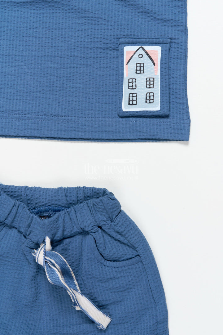 The Nesavu Boys Casual Set Boys Summer Outfit Set with Bag for Outings and Casual Events Nesavu Nesavu boys 3-piece casual set tee shorts bag summer outings daily wear