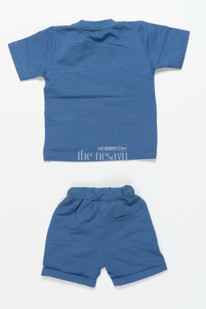 The Nesavu Boys Casual Set Boys Summer Outfit Set with Bag for Outings and Casual Events Nesavu Nesavu boys 3-piece casual set tee shorts bag summer outings daily wear
