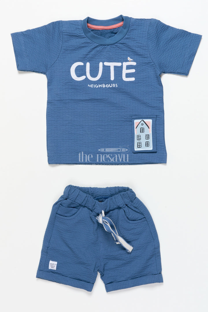 The Nesavu Boys Casual Set Boys Summer Outfit Set with Bag for Outings and Casual Events Nesavu Nesavu boys 3-piece casual set tee shorts bag summer outings daily wear