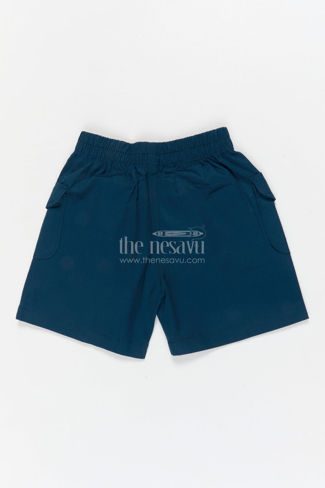 The Nesavu Boys Shorts Boys Tailored Cotton Shorts for Daily School Routines Nesavu 16 (1Y) / Blue / Cotton BWS072F-16 Nesavu boys cotton shorts with elastic waist and tailored look – perfect for school and everyday use