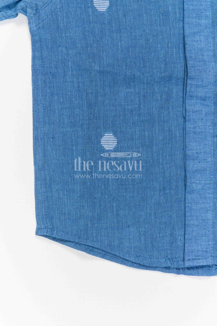 The Nesavu Boys Cotton Shirt Boys Textured Cotton Shirt for Casual Outings and Holidays Nesavu Nesavu Boys Textured Cotton Shirt For Casual Outings And Holiday Wear