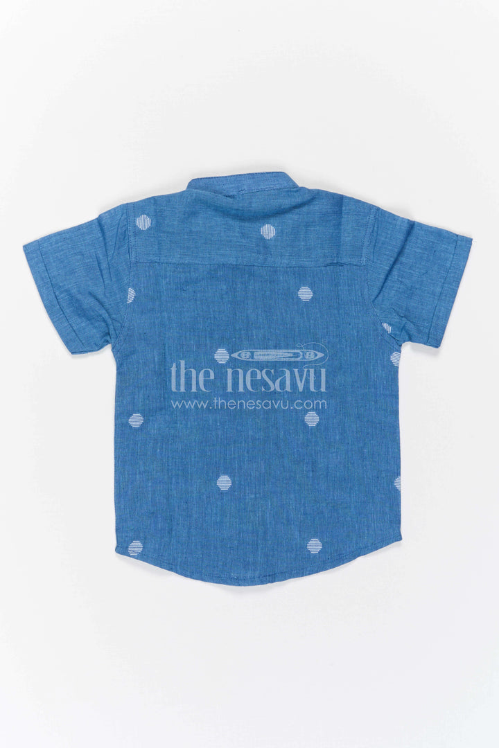 The Nesavu Boys Cotton Shirt Boys Textured Cotton Shirt for Casual Outings and Holidays Nesavu Nesavu Boys Textured Cotton Shirt For Casual Outings And Holiday Wear