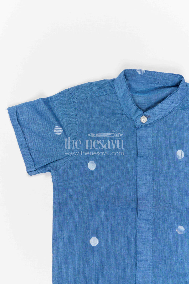 The Nesavu Boys Cotton Shirt Boys Textured Cotton Shirt for Casual Outings and Holidays Nesavu Nesavu Boys Textured Cotton Shirt For Casual Outings And Holiday Wear