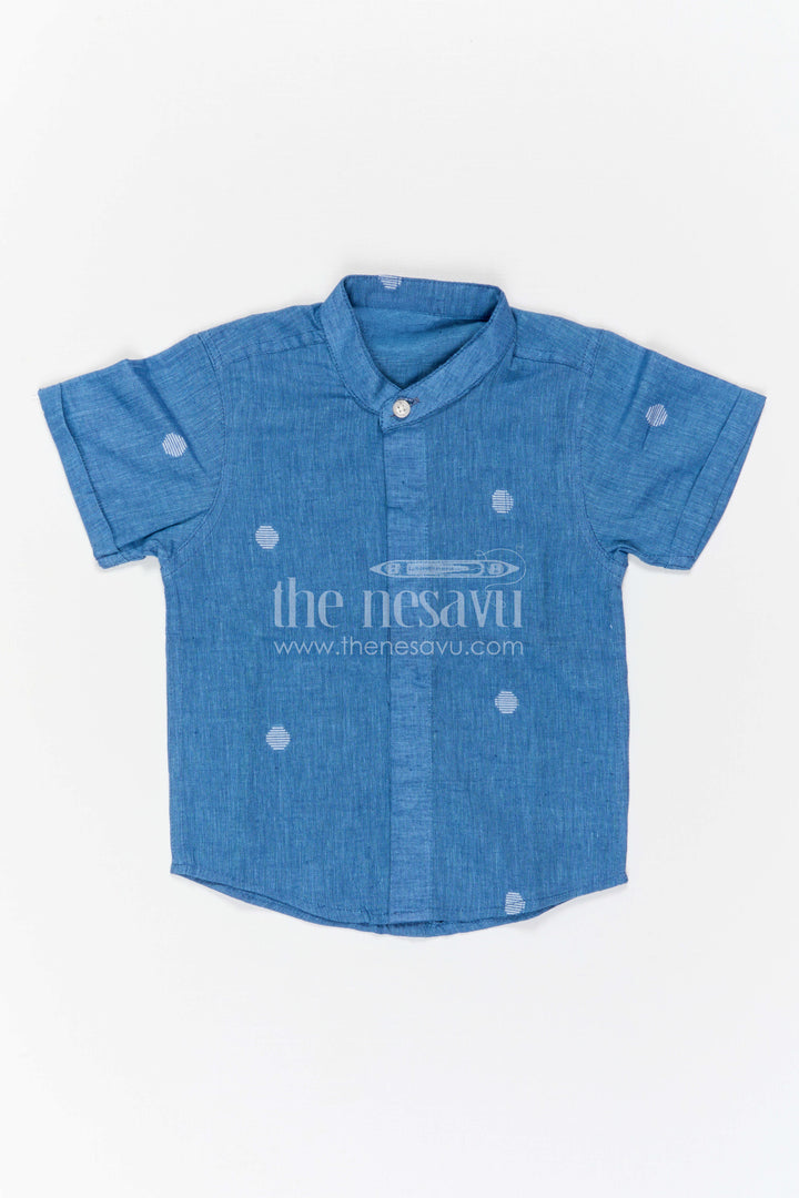 The Nesavu Boys Cotton Shirt Boys Textured Cotton Shirt for Casual Outings and Holidays Nesavu Nesavu Boys Textured Cotton Shirt For Casual Outings And Holiday Wear