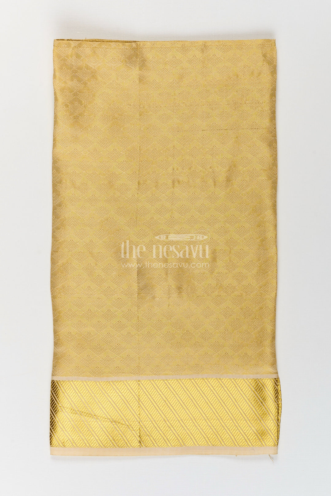 The Nesavu Boys Vesti Boys Tissue Fabric Embossed Dhoti with Subtle Gold Weave in Infant Dhoti Design Nesavu Infant dhoti Boys Embossed Tissue Fabric Elegant Gold Detailing | The Nesavu