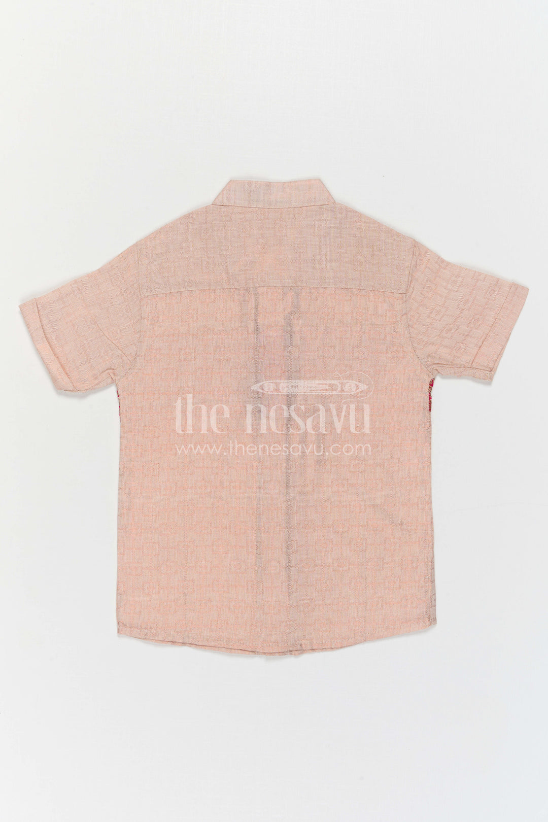 The Nesavu Boys Cotton Shirt Boys Traditional Cotton Shirt for Cultural Events and Festive Wear Nesavu Nesavu Boys Traditional Cotton Shirt With Baithani Border For Cultural Events And Festive Wear