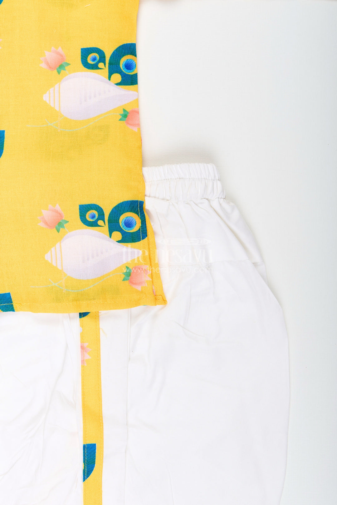 The Nesavu Boys Dothi Set Boys Traditional Dothi Set with Playful Digital Print Kurta Nesavu Nesavu boys fun print dothi kurta set  vibrant ethnic wear toddlers