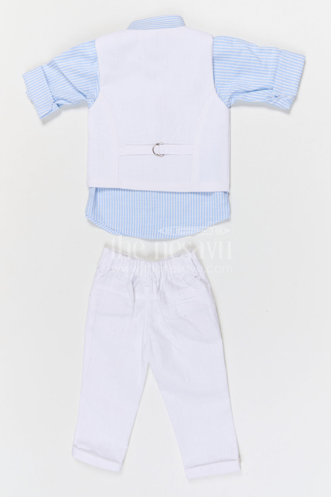 The Nesavu Boys Jacket Sets Boys Traditional Jacket Set for Festive Celebrations and Family Functions Nesavu Nesavu boys cotton striped jacket set for festive celebrations weddings and family occasions