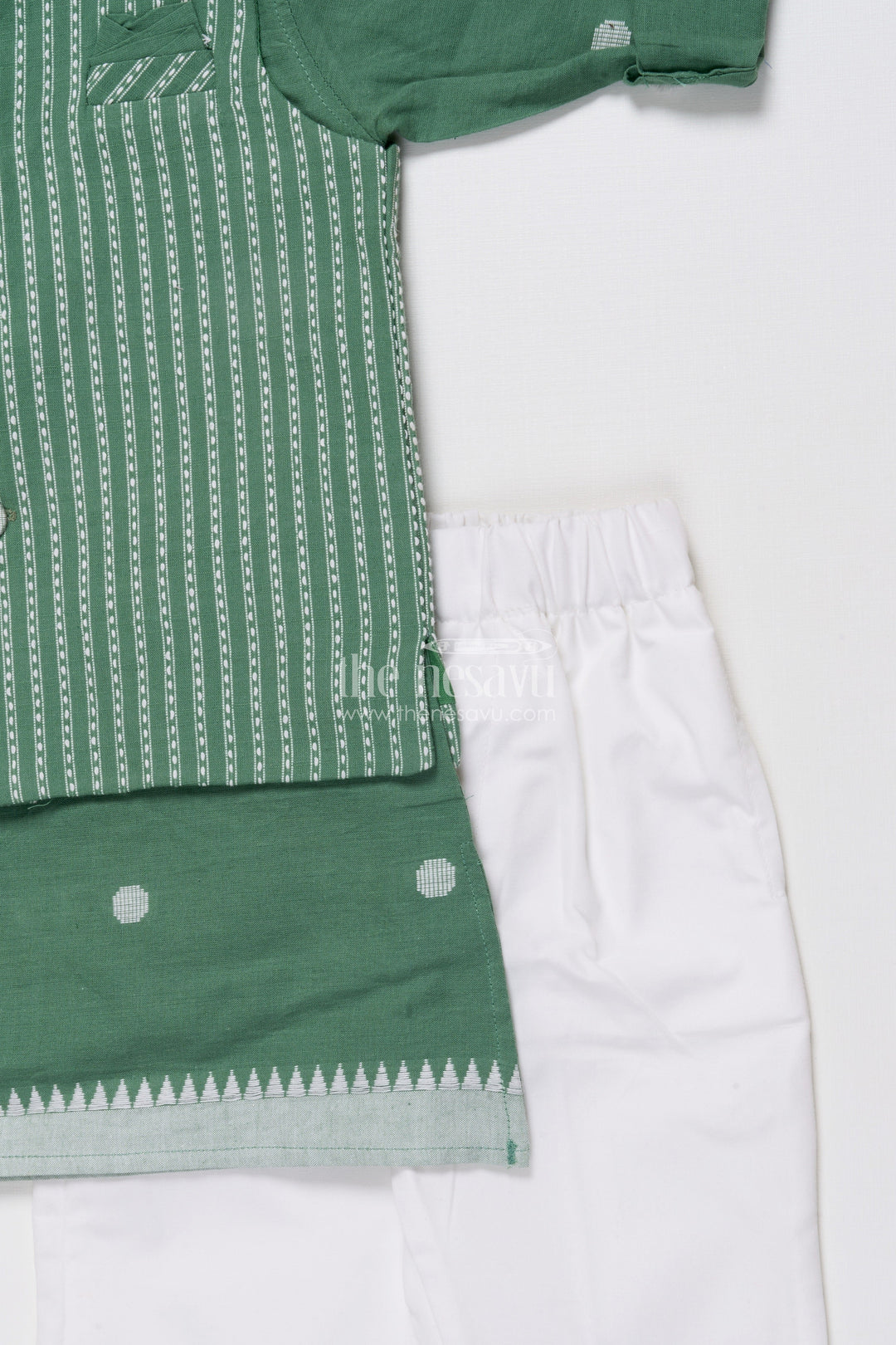 The Nesavu Boys Jacket Sets Boys Traditional Jacket Set for School Ethnic Days and Temple Visits Nesavu Nesavu boys handloom cotton jacket set jacquard weave school events temple functions