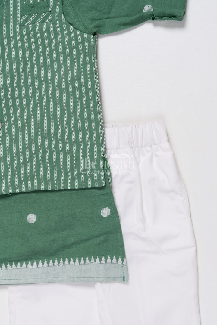 The Nesavu Boys Jacket Sets Boys Traditional Jacket Set for School Ethnic Days and Temple Visits Nesavu Nesavu boys handloom cotton jacket set jacquard weave school events temple functions