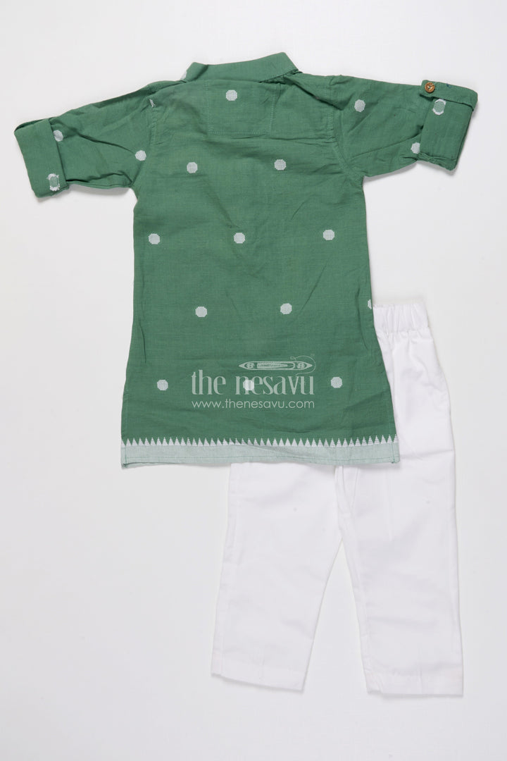 The Nesavu Boys Jacket Sets Boys Traditional Jacket Set for School Ethnic Days and Temple Visits Nesavu Nesavu boys handloom cotton jacket set jacquard weave school events temple functions