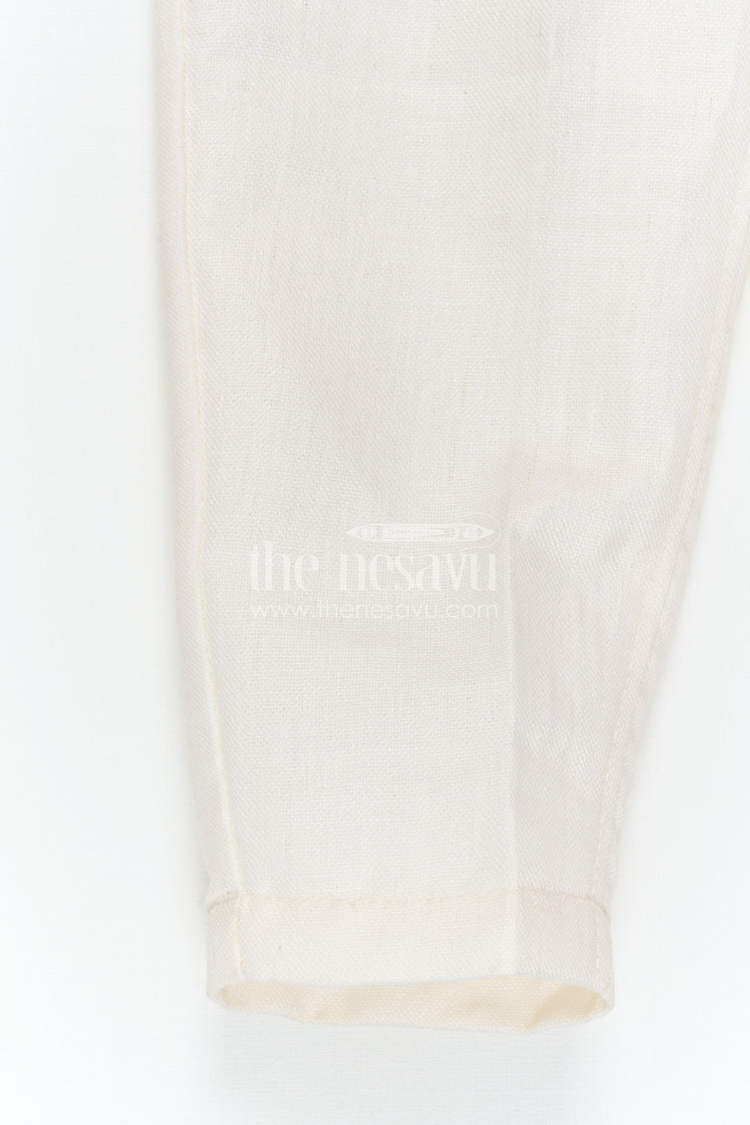 The Nesavu Boys Jacket Sets Boys Traditional Jacket Set for Weddings and Festive Occasions Nesavu Nesavu Boys Ethnic Jacket Set In White Viscose Silk With Thread Embroidery For Weddings And Festive Occasions