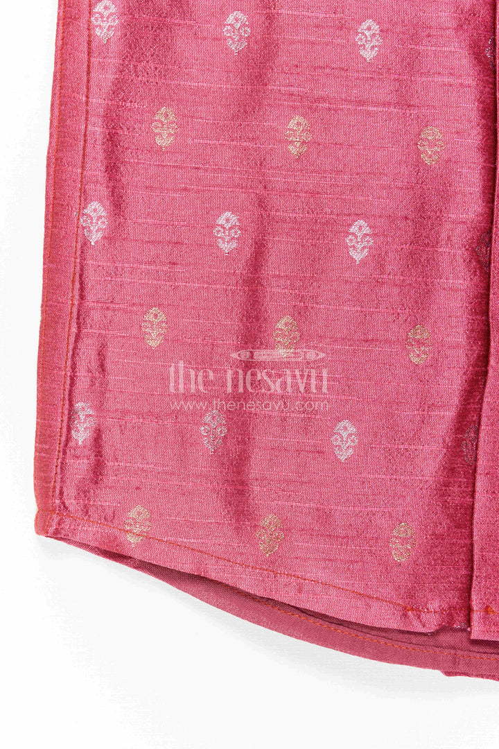 The Nesavu Boys Silk Shirt Boys Traditional Silk Shirt for Festive Photos and Cultural Programs Nesavu Nesavu Boys Traditional Raw Silk Shirt With Jacquard Butta Design For Festive Occasions