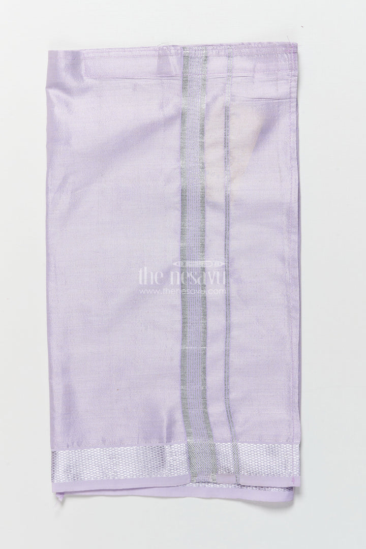 The Nesavu Boys Vesti Boys Traditional Vesti for Casual Poojas and Family Rituals Nesavu Nesavu boys tissue vesti casual rituals poojas breathable lightweight fabric