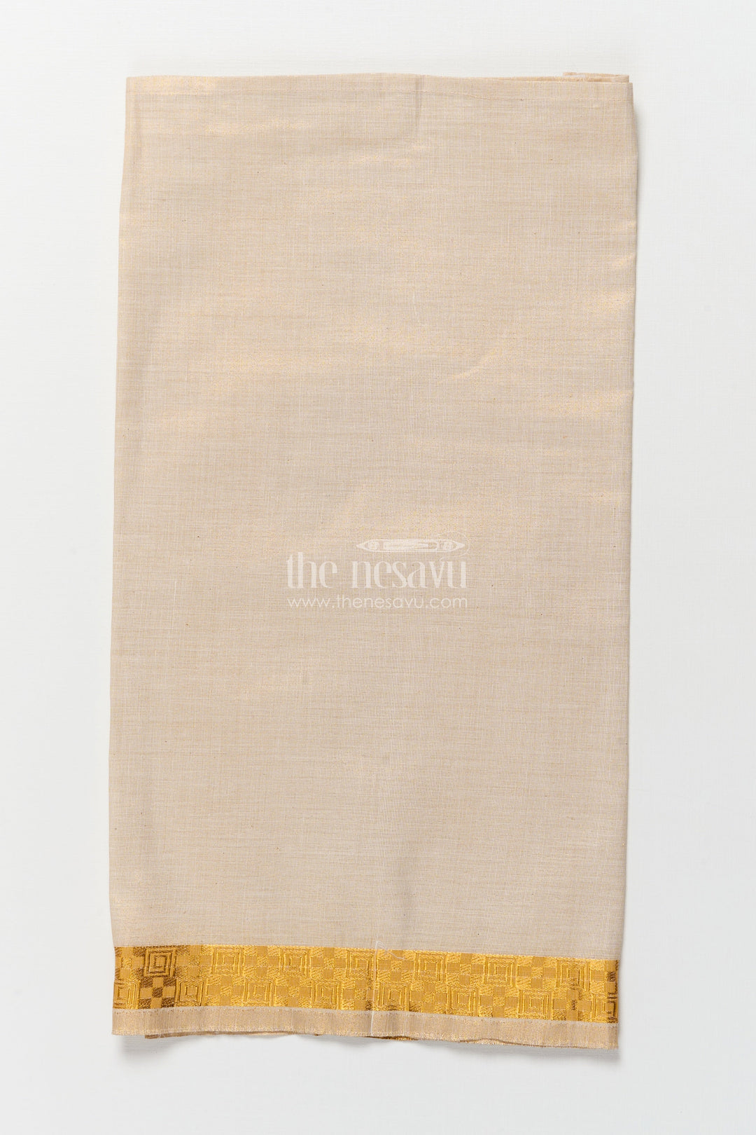 The Nesavu Boys Vesti Boys Traditional Vesti for Cultural Day and Simple Rituals Nesavu Nesavu boys tissue vesti golden zari lines school functions everyday rituals