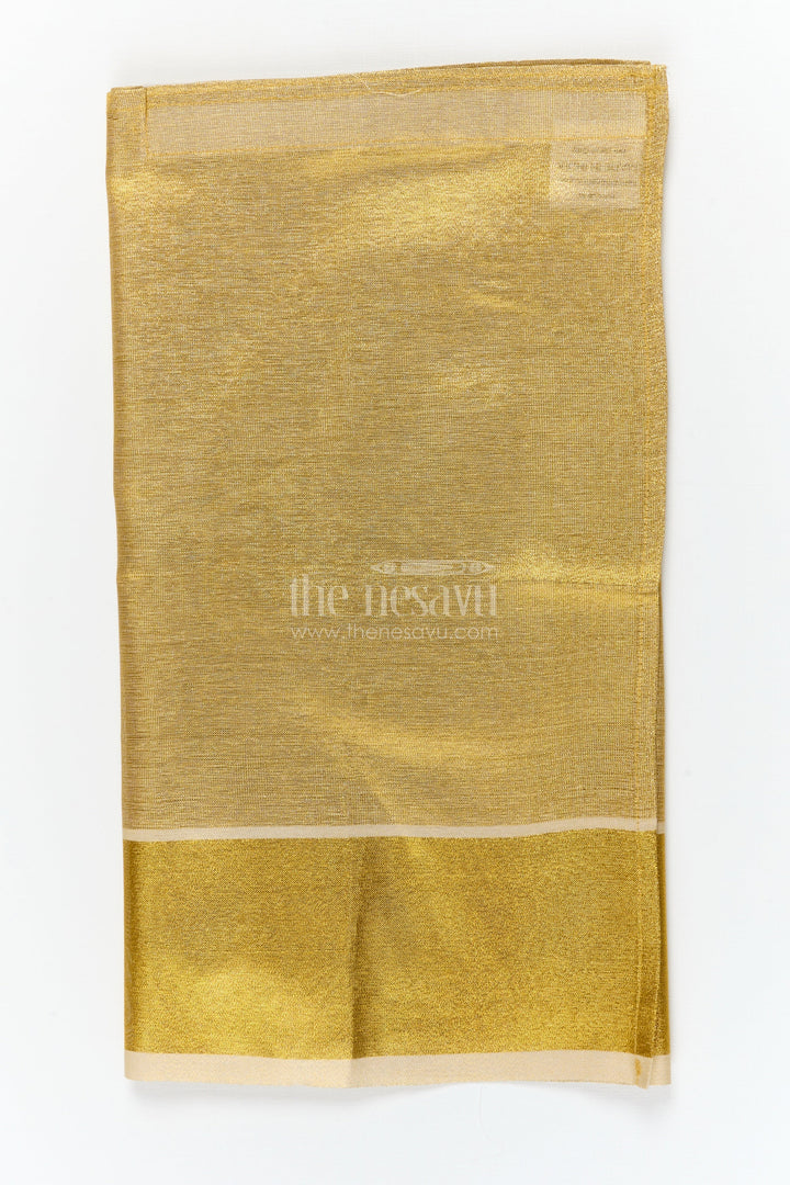 The Nesavu Boys Vesti Boys Traditional Vesti for Festivals and Cultural Functions Nesavu 14 (6M) / Gold / Cotton D042B-14 Nesavu traditional boys vesti in Kerala cotton tissue for weddings and pooja occasions