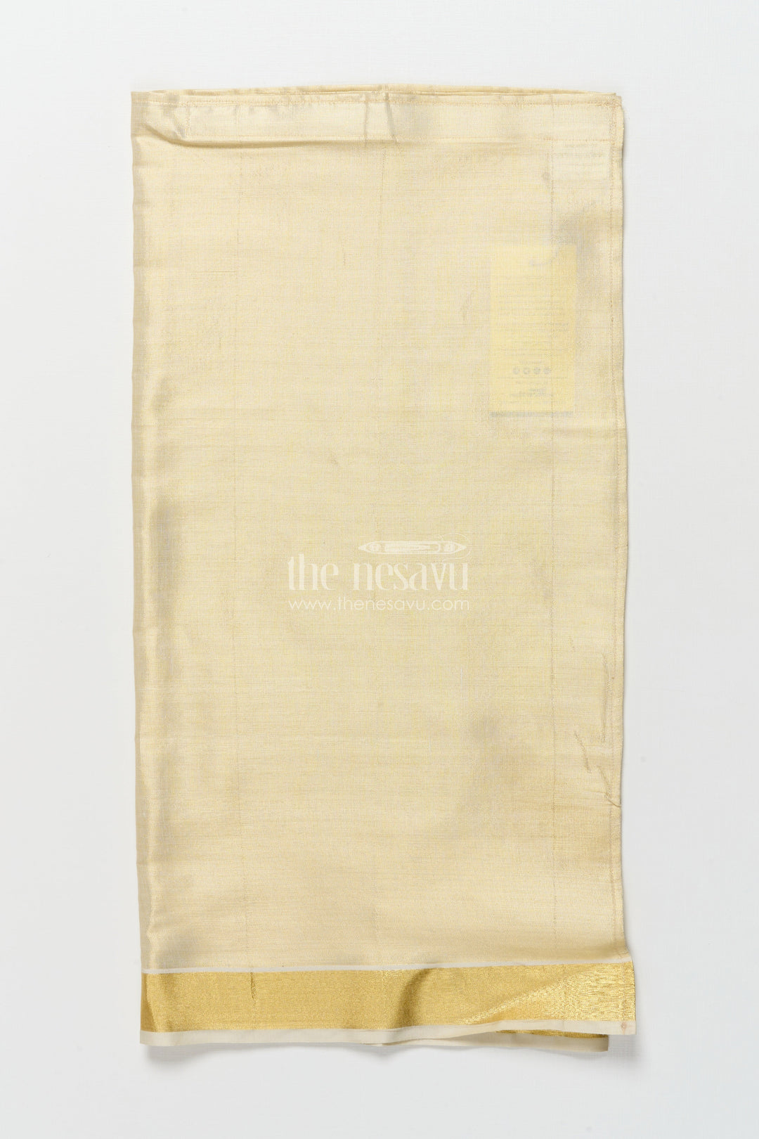 The Nesavu Boys Vesti Boys Traditional Vesti for Simple Rituals and Cultural Dressing Nesavu 22 (4Y) / Cream D032B-22 Nesavu boys plain tissue vesti simple border school ethnic days temple visits