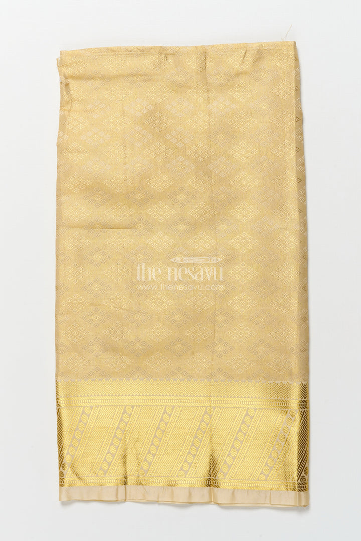 The Nesavu Boys Vesti Boys Traditional Zari Vesti for Poojas and Cultural Events Nesavu Nesavu boys traditional embossed tissue vesti zari border festive poojas events