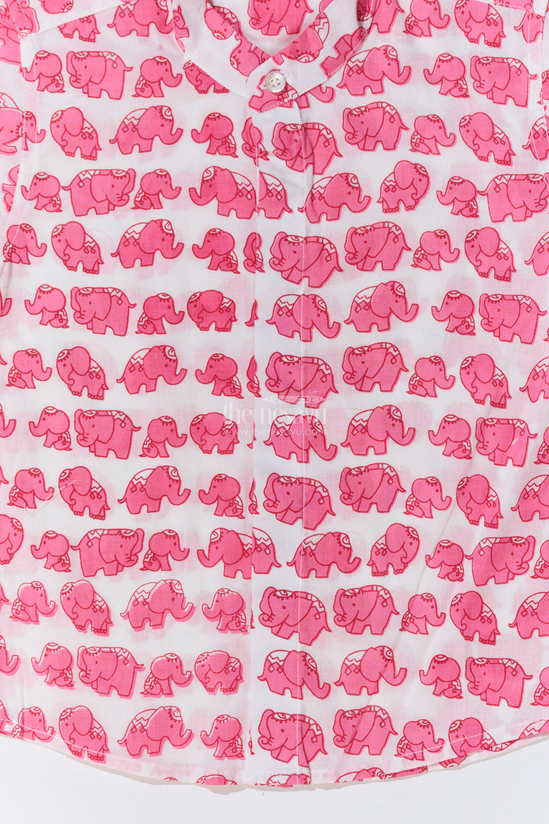 The Nesavu Boys Cotton Shirt Boys Trendy Cotton Shirts in Cotton Block Print with Cute Elephant Motif Nesavu Boys Trendy Cotton Shirt Cotton Block Print Playful Elephant Print | The Nesavu