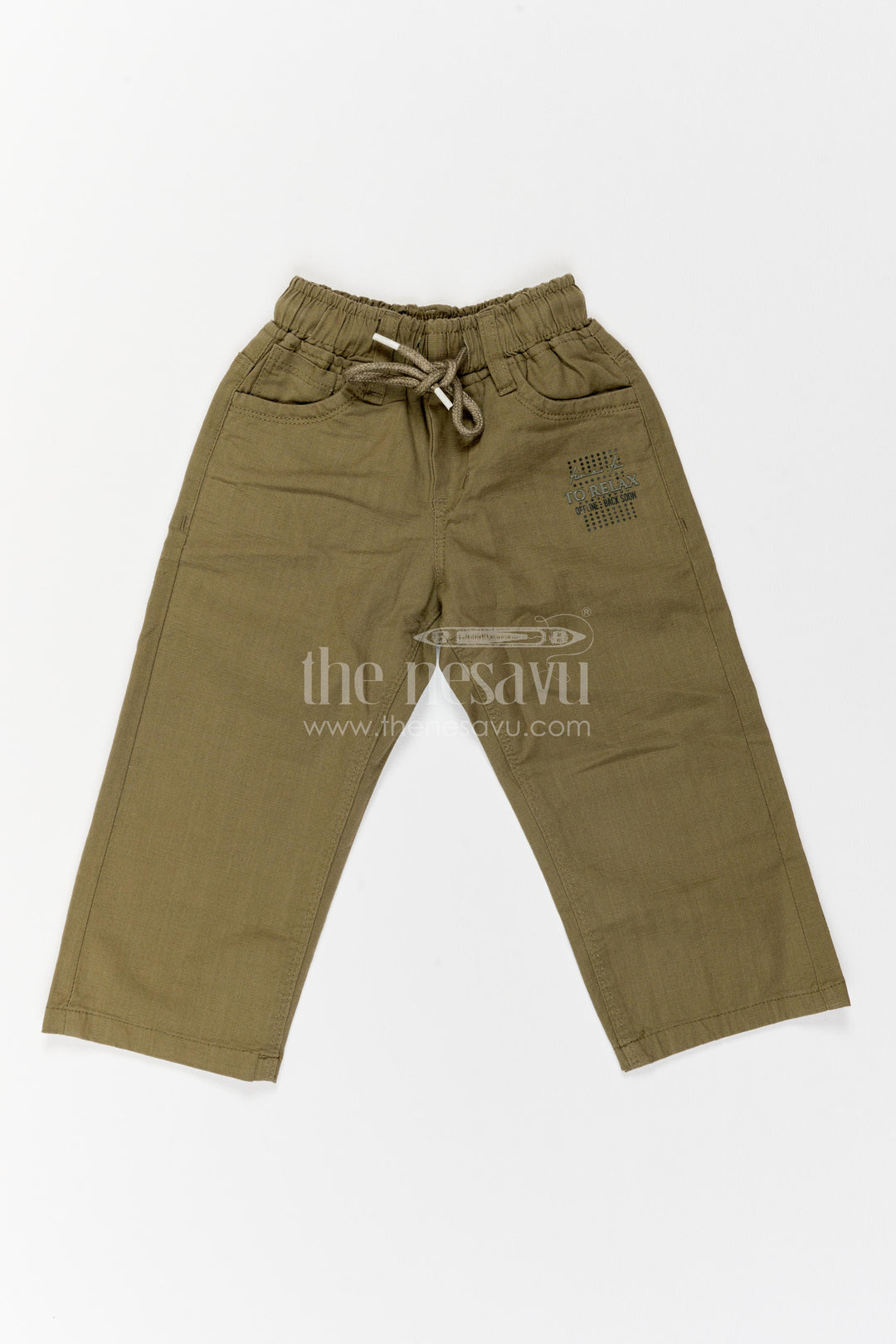 The Nesavu Boys Pant Boys Utility Pants for Travel School Outings and Active Weekends Nesavu 22 (4Y) / Green / Cotton Blend BWP033C-22 Nesavu Boys Utility Pants For Travel School Outings Active Weekends And Comfortable Everyday Casual Wear