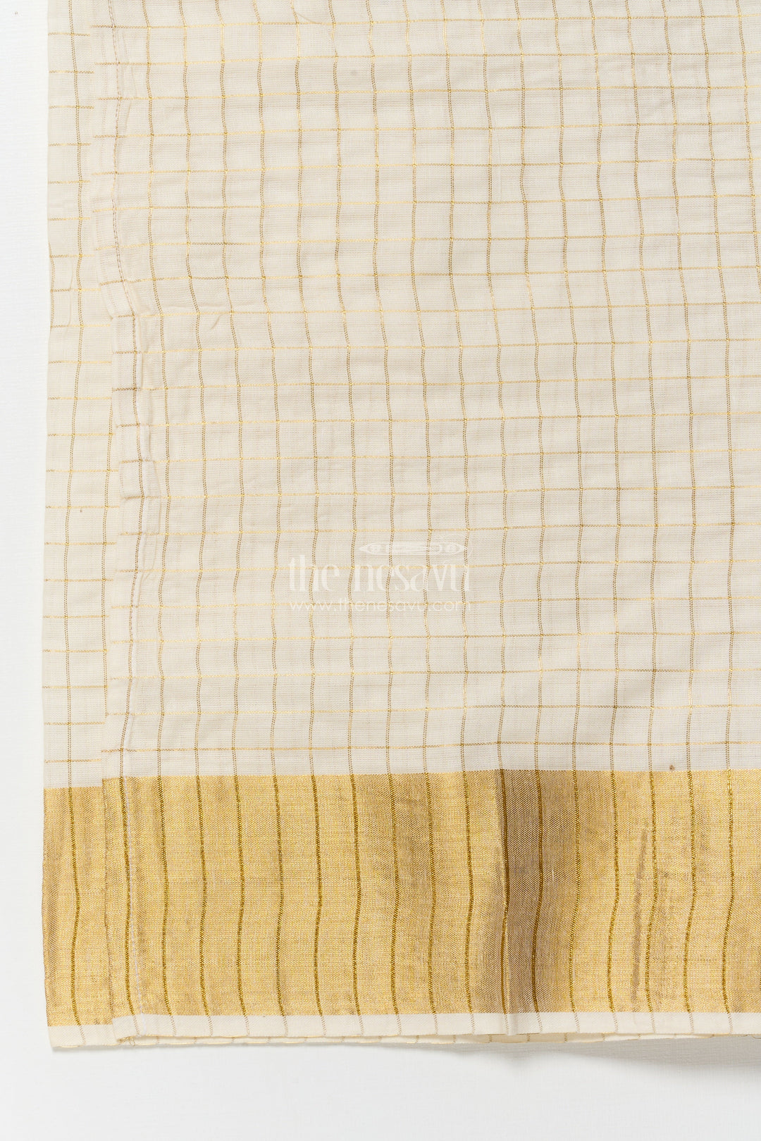 The Nesavu Boys Vesti Boys Vesti for Traditional Family Occasions and Rituals Nesavu Nesavu boys vesti checked pattern gold border pujas traditional events