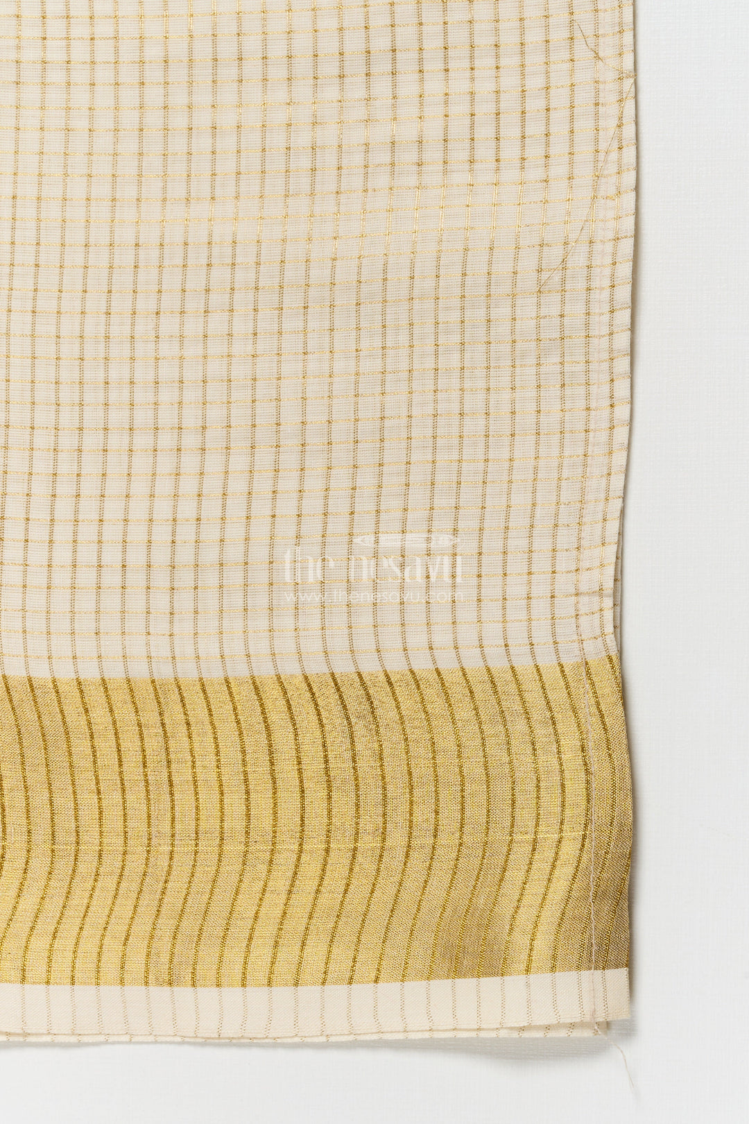 The Nesavu Boys Vesti Boys Vesti with Border for Weddings and Traditional Family Functions Nesavu Nesavu boys traditional vesti gold border checked design weddings rituals