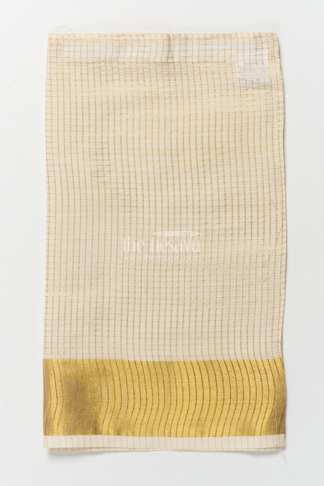 The Nesavu Boys Vesti Boys Vesti with Border for Weddings and Traditional Family Functions Nesavu Nesavu boys traditional vesti gold border checked design weddings rituals