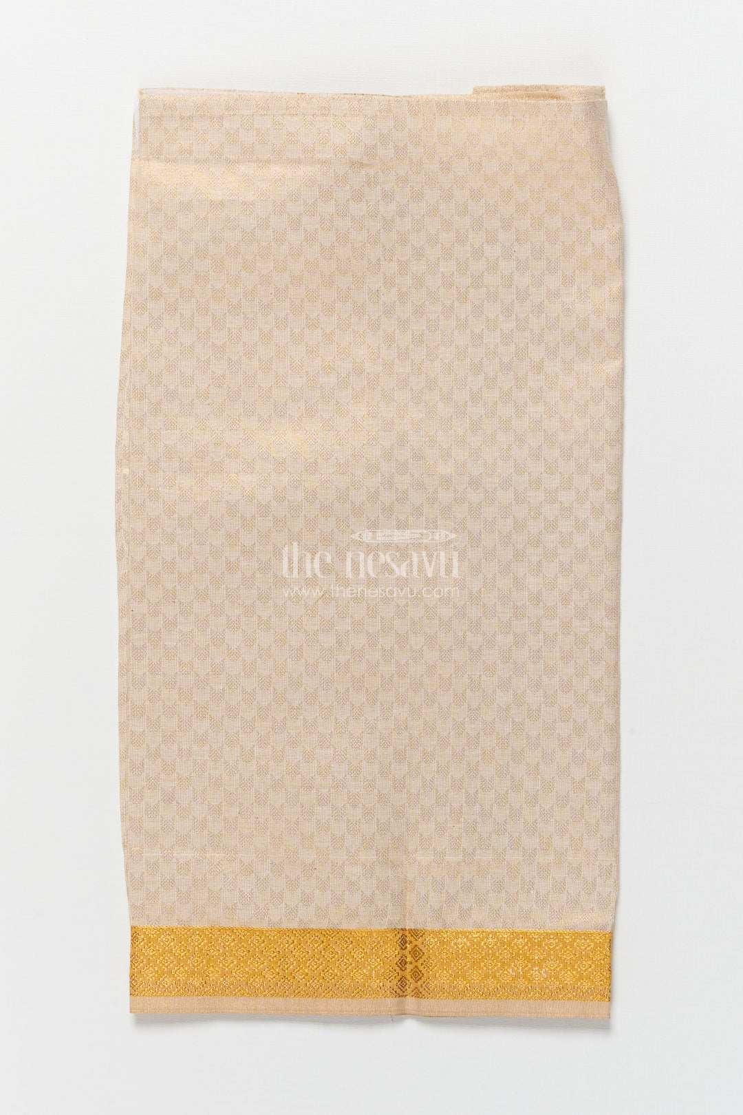 The Nesavu Boys Vesti Boys Vesti with Zari Border for Traditional Functions and Ethnic Wear Nesavu Nesavu boys tissue vesti zari border  ideal traditional functions temple ceremonies